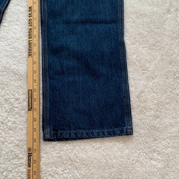 Carhartt for Women Washed Denim Dungaree Blue Jeans 6 x 30 Cargo NWT - Picture 9 of 9